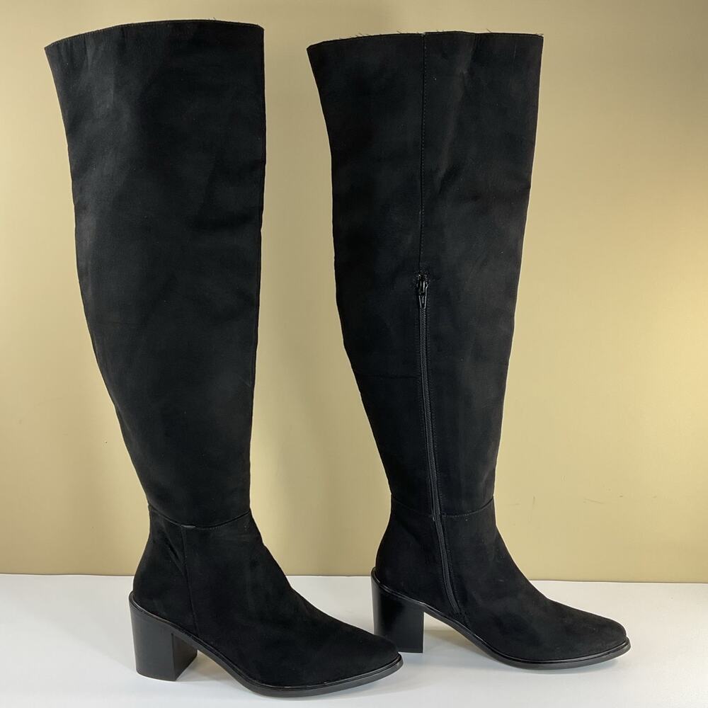 New Seychelles Women’s Paradise City Leather Over the Knee Boots Black Size 10